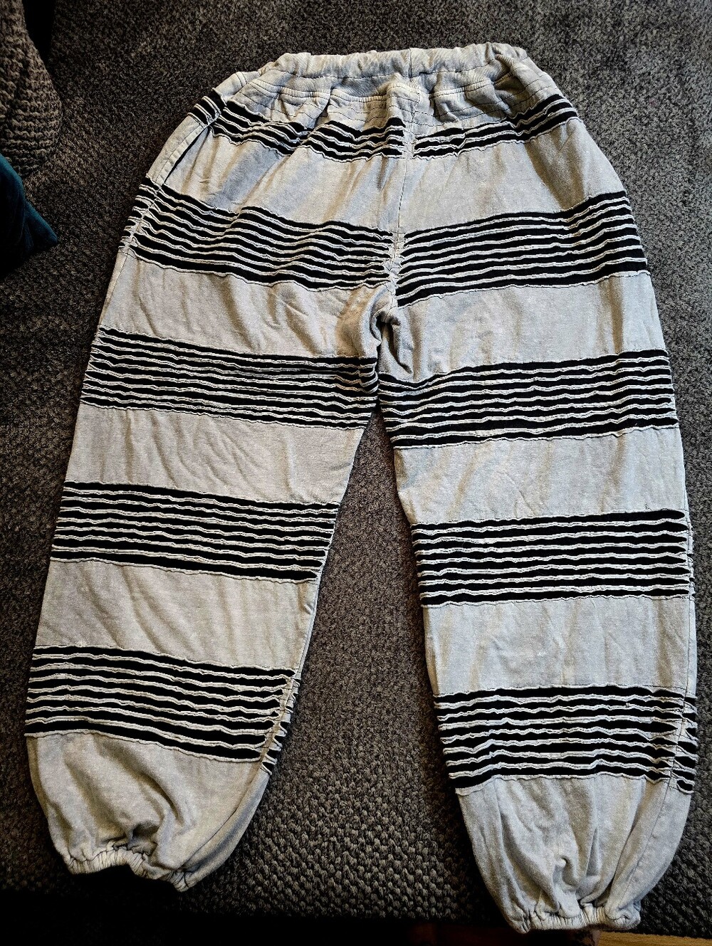 Shop Therapy XXL Festival Harem Pants Gray Black Boho Hippie Moto Joggers - Picture 6 of 7